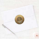 Hart van het Labyrint | Boom des Levens Ontwerp Ronde Sticker (Envelop)
