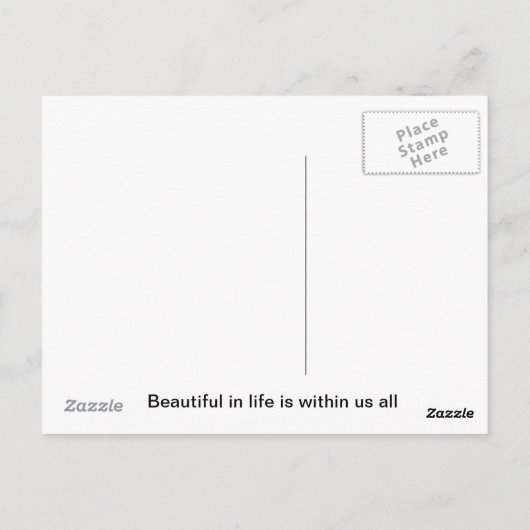 Hart van het leven briefkaart (Achterkant)