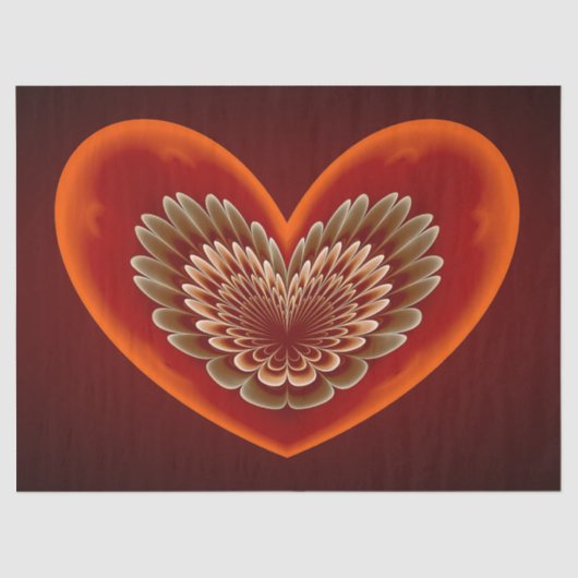 hart van het liefdesweefsel tissuepapier (Voorkant)