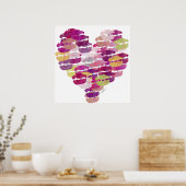 Hart van het Poster Kisses (Keuken)