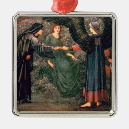 Hart van het Roos Metalen Ornament (Voorkant)