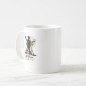 Hart van het Thuis Moeder Citaat Silhouette Ontwer Koffiemok (Voorkant links)