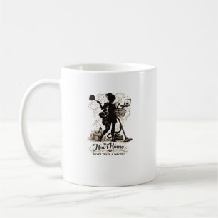 Hart van het Thuis Moeder Citaat Silhouette Ontwer Koffiemok