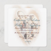 Hart van het Verloving van het Beach Wedding van S Kaart (Voorkant / Achterkant)