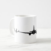 Hart van het vliegtuig koffiemok (Voorkant links)