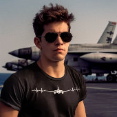 Hart van het vliegtuig t-shirt