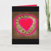 Hart van het Wenskaart van de Bronze Valentijnsdag Feestdagen Kaart (Voorkant)