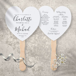 Hart van het zwarte en witte moderne Weddenprogram Handwaaier