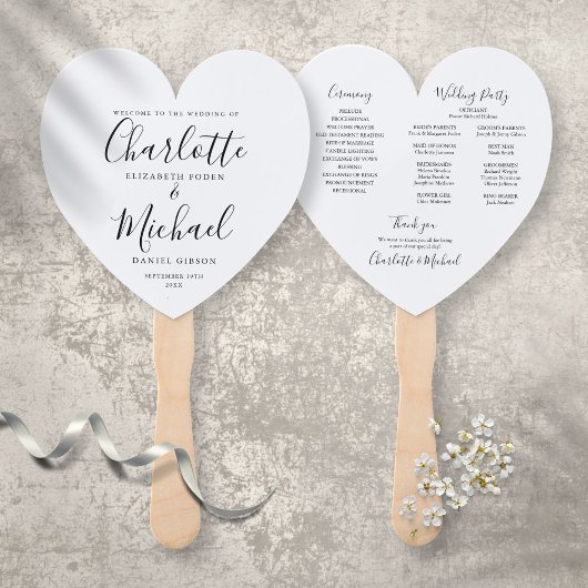 Hart van het zwarte en witte moderne Weddenprogram Handwaaier