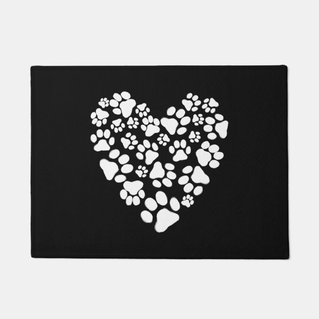 Hart van honden- en kattenverf | Pet Lover's Deurmat (Voorkant)