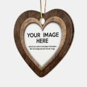 Hart van Hout (aanpassen vóór aankoop) Keramisch Ornament (Links)