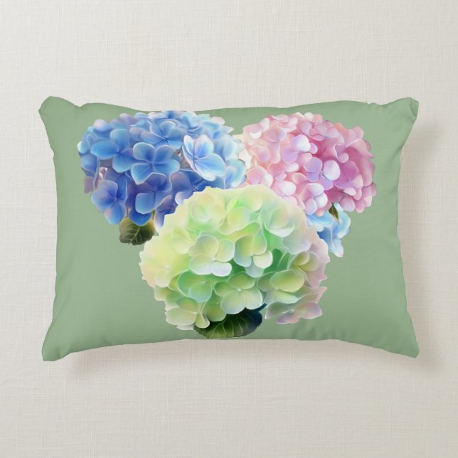 Hart van Hydrangea Accent Kussen (Voorkant)