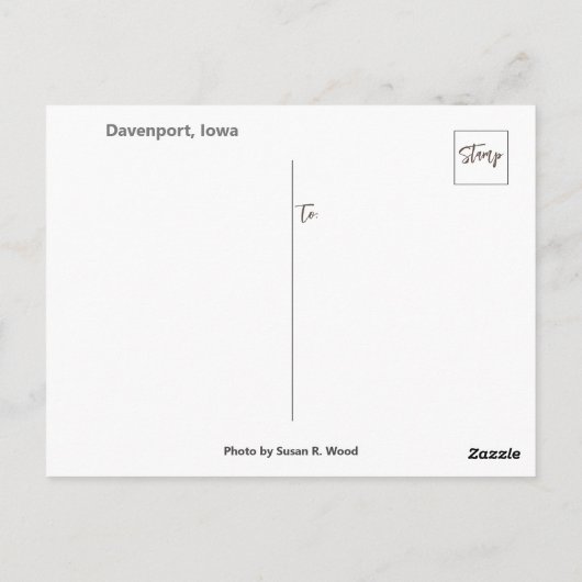 Hart van Iowa Briefkaart (Achterkant)