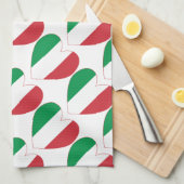 Hart van Italië Vlag Getegeld Theedoek (Quarter Fold)