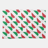 Hart van Italië Vlag Getegeld Theedoek (Horizontaal)