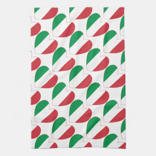 Hart van Italië Vlag Getegeld Theedoek