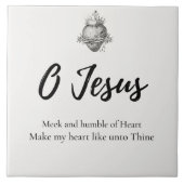 Hart van Jesus Prayer Ceramic Tile Tegeltje (Voorkant)