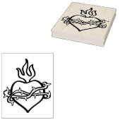 Hart van Jezus 2 illustratie patroon kunst stempel (Gestempeld)