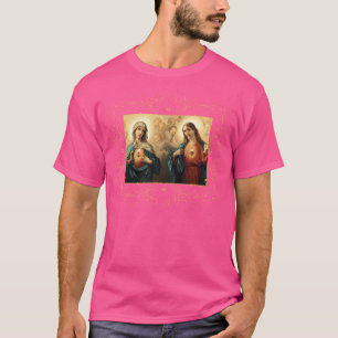 Hart van Jezus en Onbevlekt Hart Afbeelding Jezus T-shirt