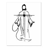 Hart van Jezus illustratie kunststempel Rubberstempel (Afrduk)