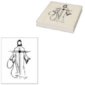 Hart van Jezus illustratie kunststempel Rubberstempel (Gestempeld)