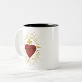 Hart van Jezus Tweekleurige Koffiemok (Voorkant links)