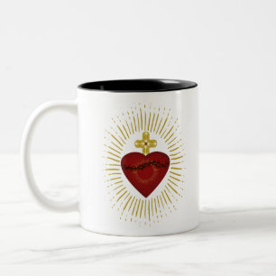 Hart van Jezus Tweekleurige Koffiemok