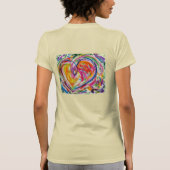 Hart van Joy Artwork Painting Love T-Shirts (Achterkant)