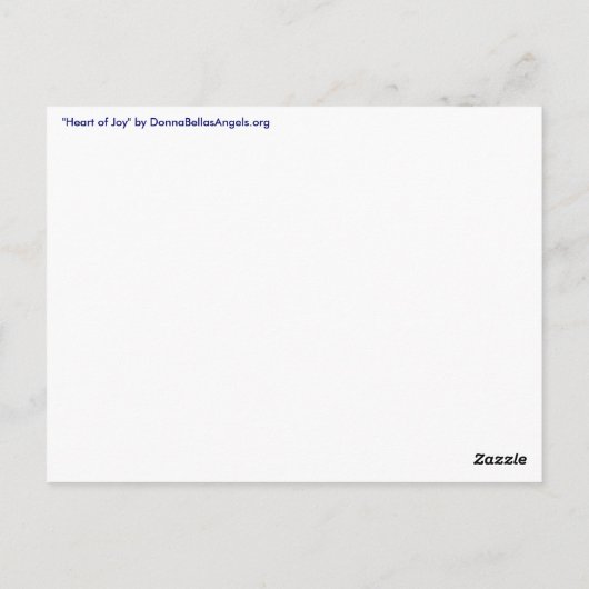 Hart van Joy Briefkaart (Achterkant)