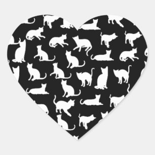 hart van katten stickers