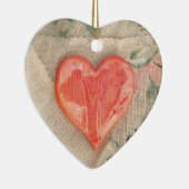 Hart van Kerstmis Keramisch Ornament (Rechts)