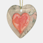 Hart van Kerstmis Keramisch Ornament (Links)