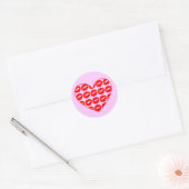 Hart van Kissy Lips Ronde Sticker (Envelop)