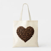 Hart van koffiebonen tote bag (Achterkant)