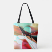 hart van kristallijnen gemengd in abstracte kromme tote bag (Achterkant)