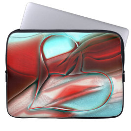 Hart van kristallijnen over zandige bergtextuur laptop sleeve