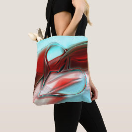 Hart van kristallijnen over zandige bergtextuur tote bag