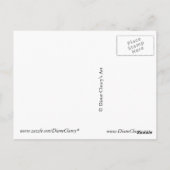 Hart van licht - Aqua Flames Indigo Abstract Briefkaart (Achterkant)