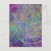 Hart van licht - Aqua Flames Indigo Abstract Briefkaart (Voorkant)
