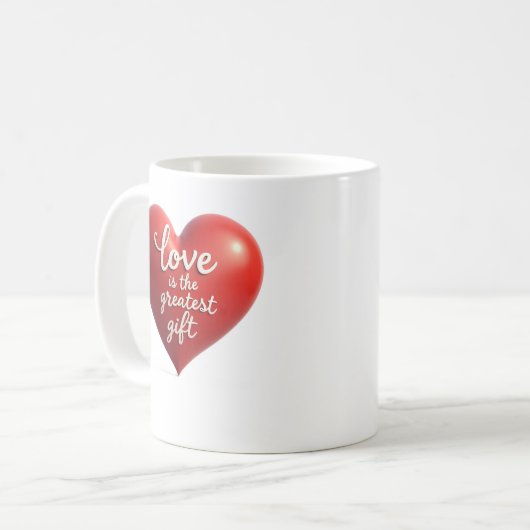 hart van liefde mok (Voorkant links)