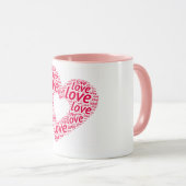 Hart van liefde typografie mok (Voorkant rechts)