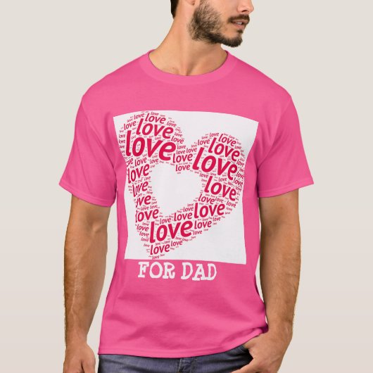 Hart van liefde typografie t-shirt (Voorkant)