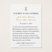 Hart van Maria Katholieke Bruiloft Gebed Kaart (Achterkant)