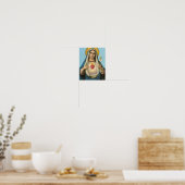 Hart van Maria Onze Lieve Vrouw Heilig Hart Poster (Keuken)