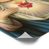 Hart van Mary Our Lady Sacred Heart Poster (Hoek)