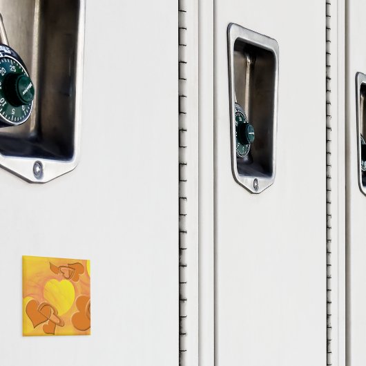 Hart van massief en hol Sinaasappel Over Geel Magneet (Insitu (Kluis))