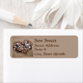 Hart van Metallic Buttonnen Brons Retouradres Etiket (Insitu)