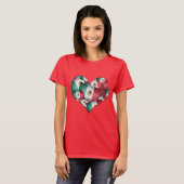 Hart van Mexicaanse vlaggen T-shirt (Voorkant volledig)