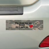 Hart van mijn soldaat bumpersticker (Op auto)