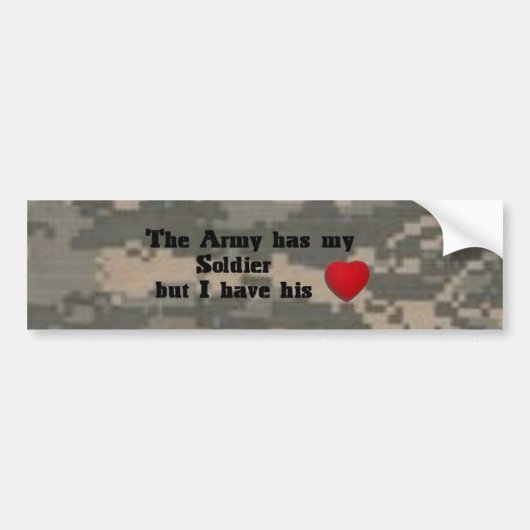 Hart van mijn soldaat bumpersticker (Voorkant)